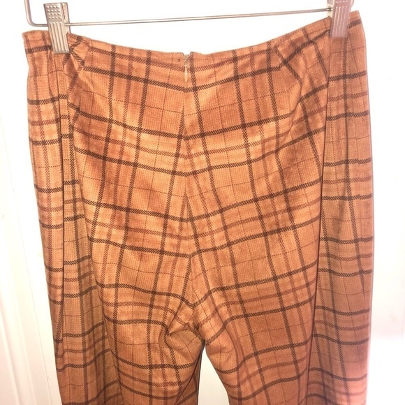 Muse brown plaid pants high waisted boot cut size 2 - Picture 3 of 7